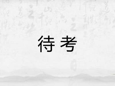 待考