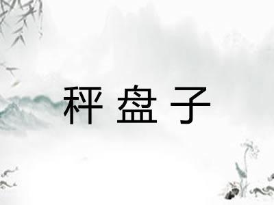 秤盘子