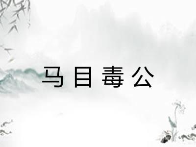 马目毒公