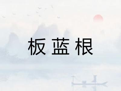 板蓝根