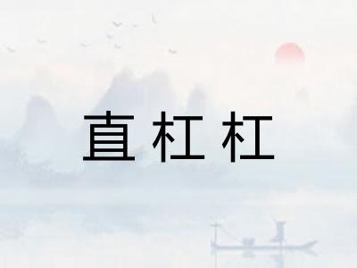 直杠杠