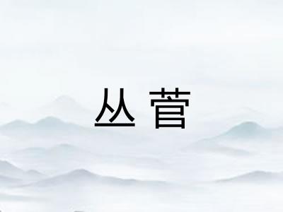丛菅