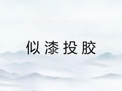 似漆投胶