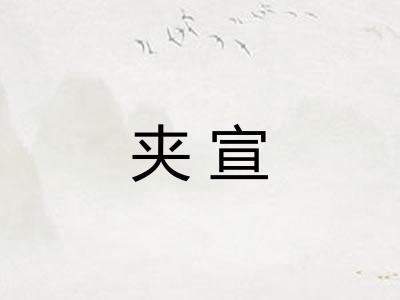 夹宣 夹宣