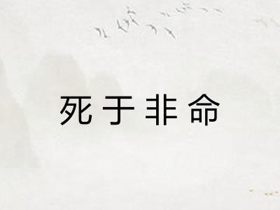 死于非命