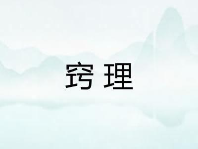 窍理