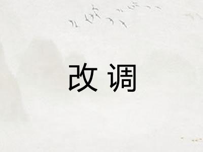 改调