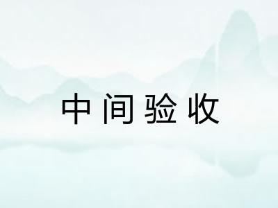 中间验收