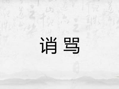 诮骂