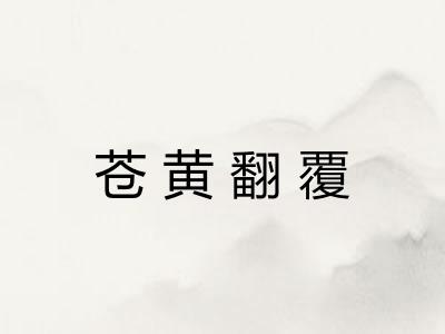 苍黄翻覆