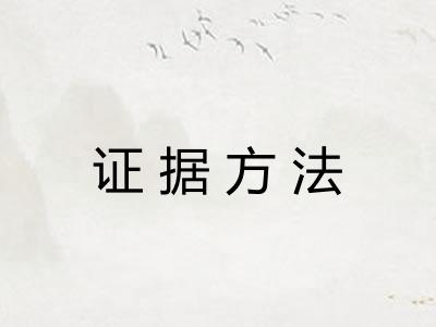 证据方法