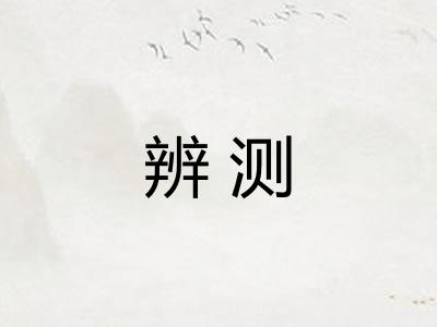 辨测