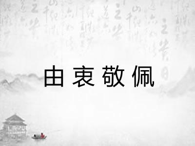 由衷敬佩