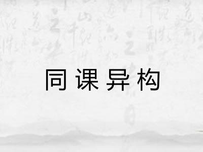 同课异构