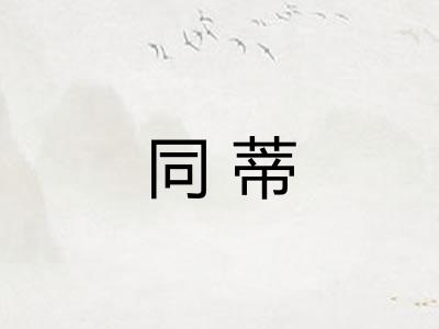同蒂