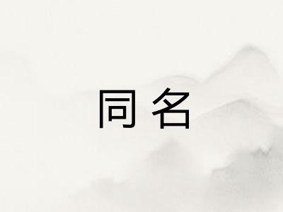 同名