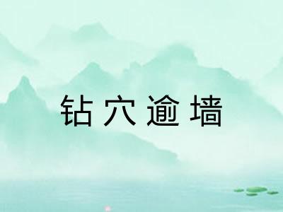 钻穴逾墙