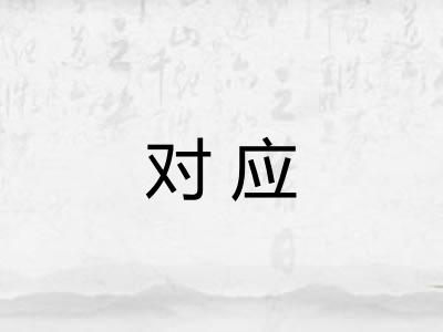 对应