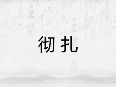 彻扎