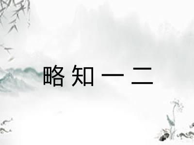 略知一二