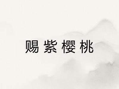 赐紫樱桃
