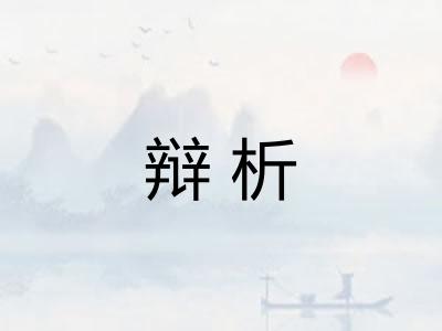 辩析
