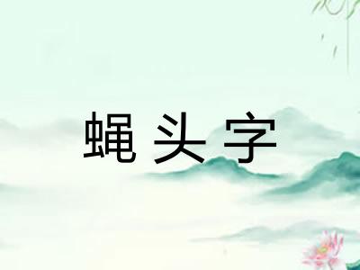 蝇头字