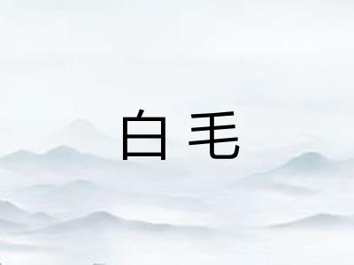 白毛