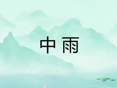 中雨