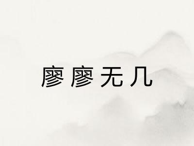 廖廖无几