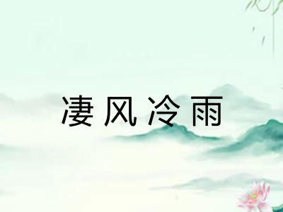 凄风冷雨