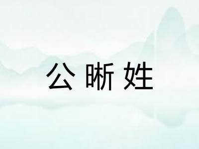 公晰姓