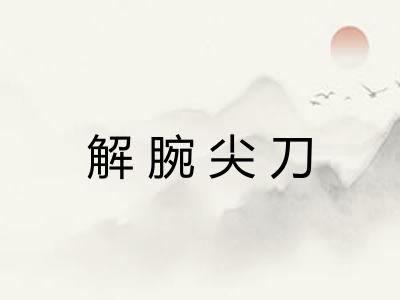 解腕尖刀