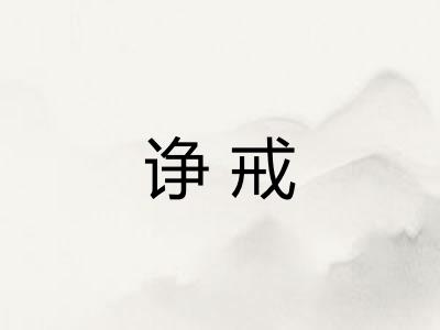 诤戒