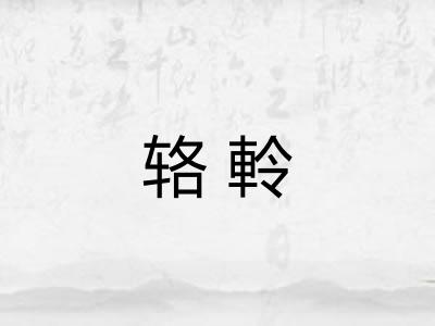 辂軨