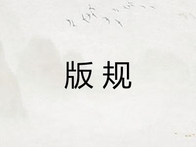 版规