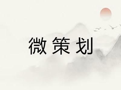 微策划