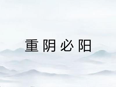 重阴必阳