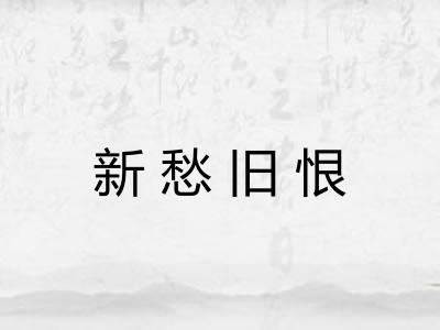 新愁旧恨