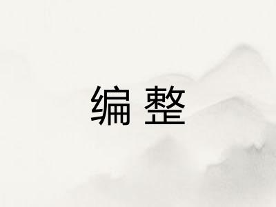 编整