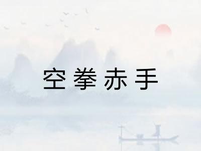空拳赤手