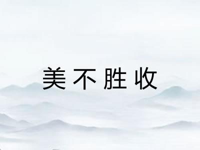 美不胜收