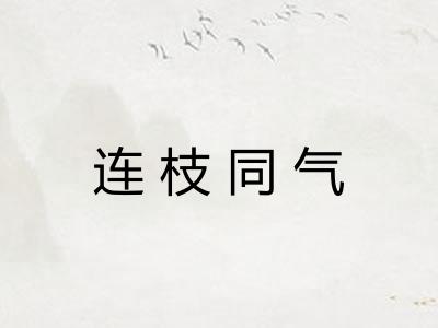 连枝同气 连枝同气