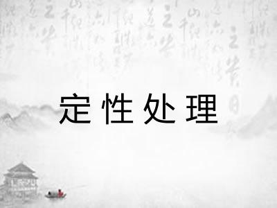 定性处理