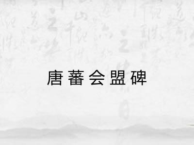 唐蕃会盟碑