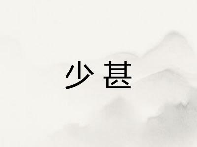 少甚