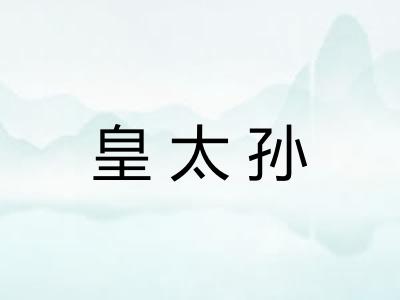 皇太孙