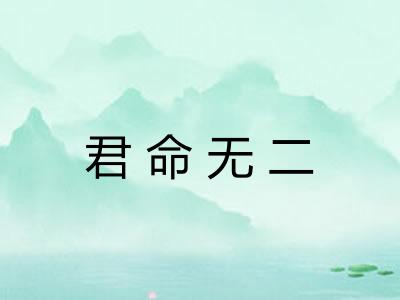 君命无二