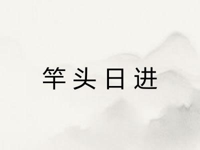 竿头日进