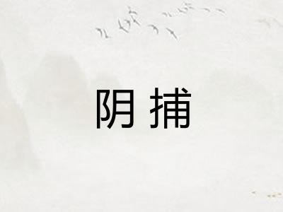 阴捕 阴捕